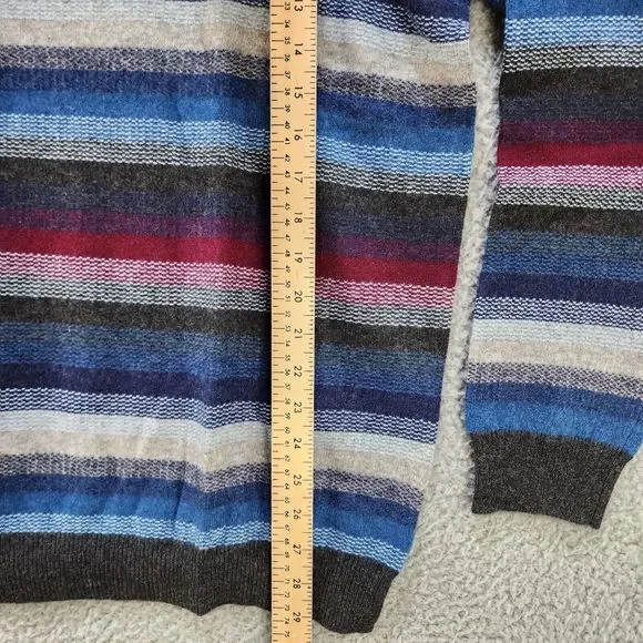 Club Room Aster Stripe Cashmere Sweater Men's XL Multicolored Crew Neck L/S - Picture 9 of 13